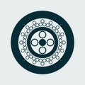 Circle Concept Mandala vector illustration.ÃÂ  Ellipse conceptual texture mandala design